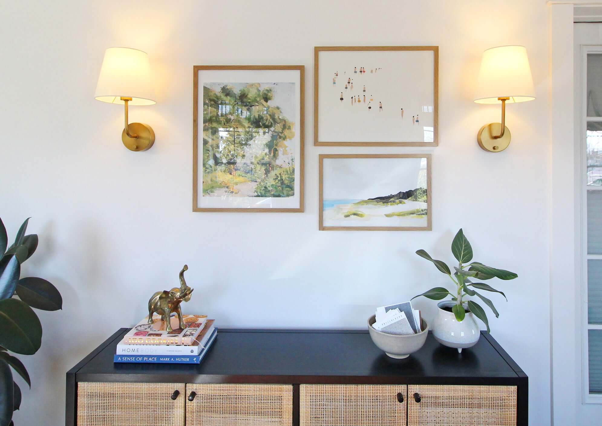 emily brass cordless wall lamps