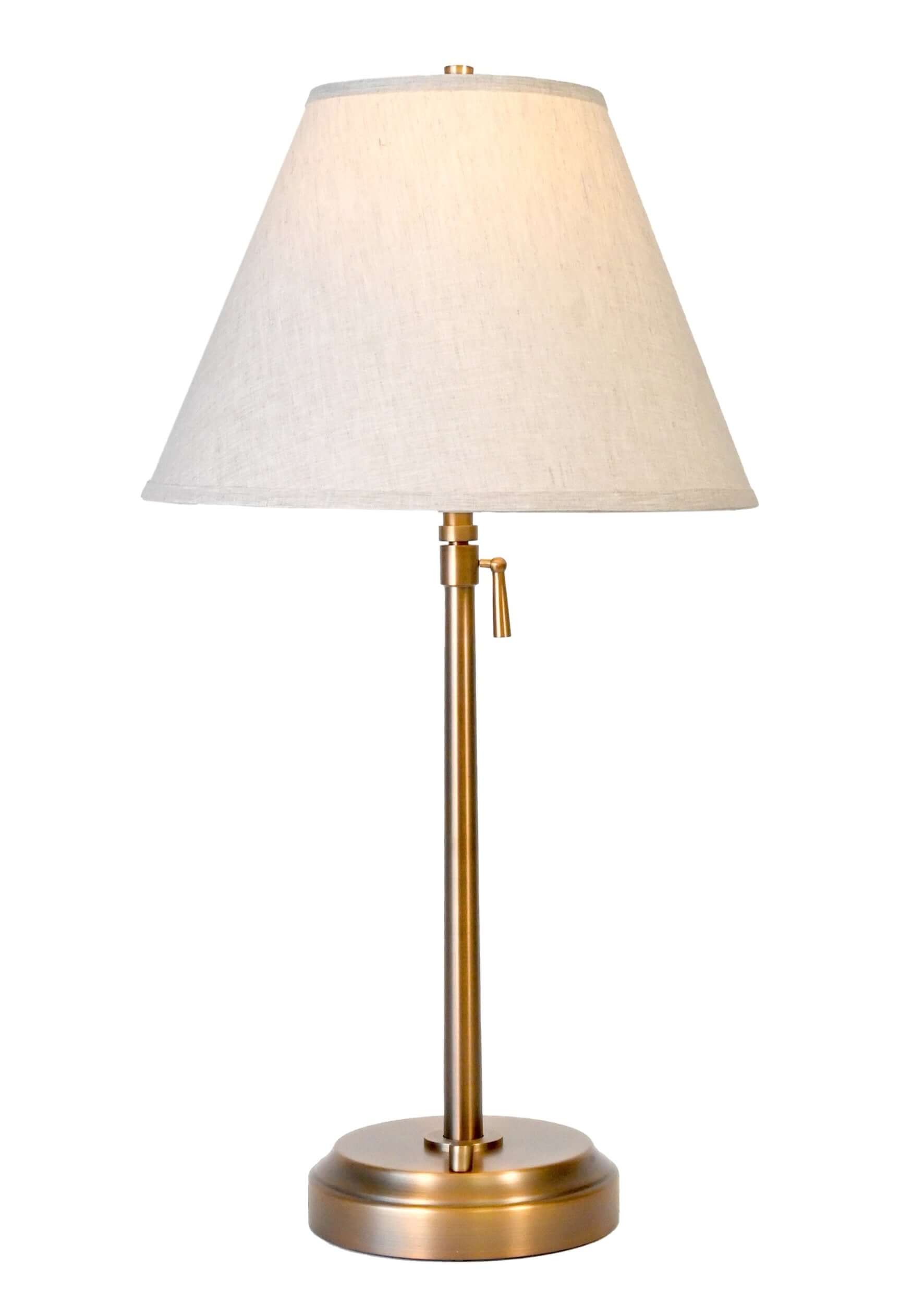 Alexis Cordless Table Lamp Antique Brass with Empire Shade