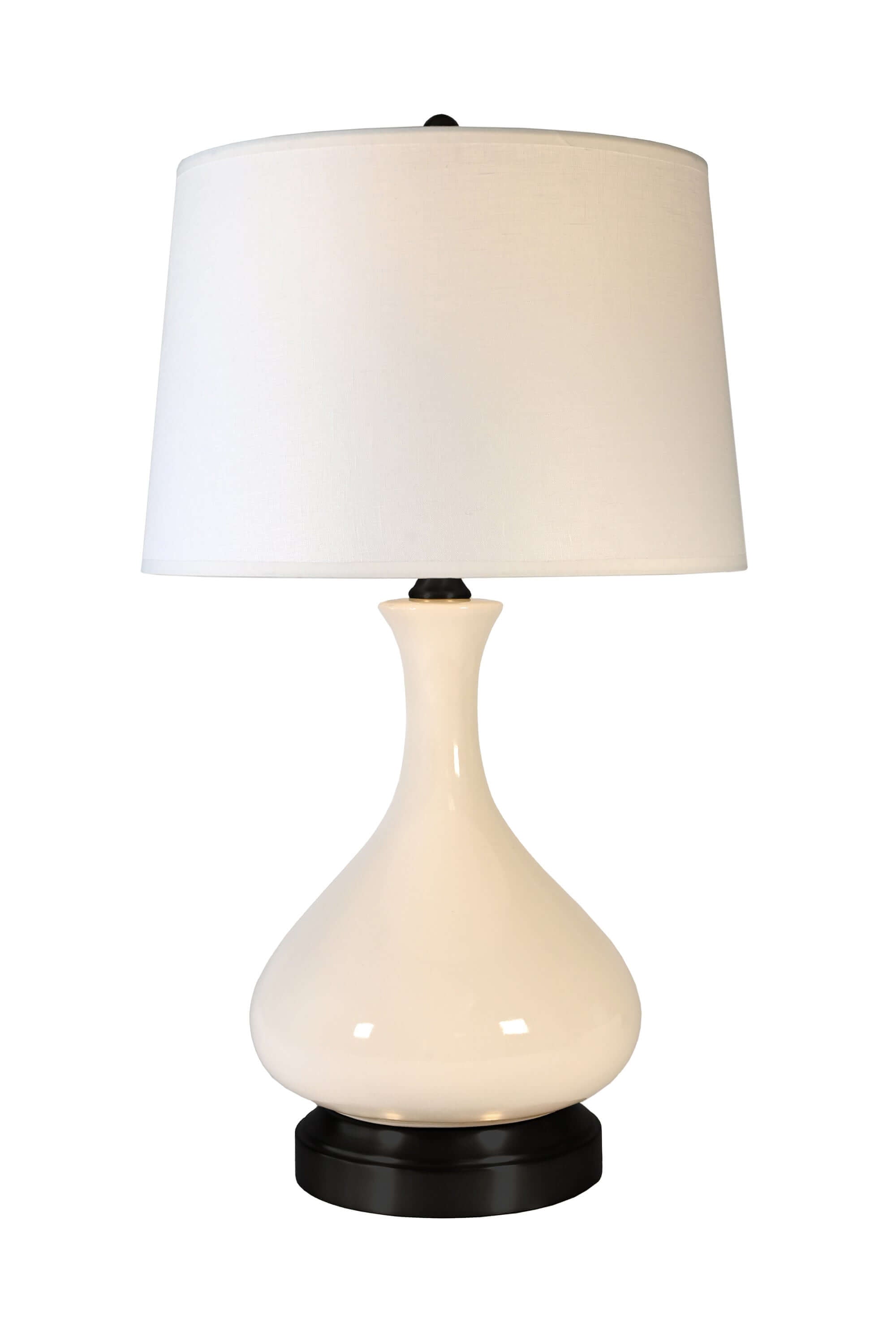 Cordless Bartlett Ivory Bronze Lamp - Made in the USA