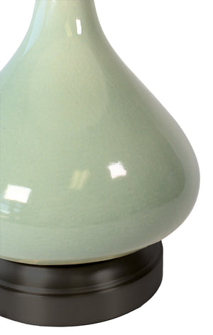 spa glaze on black modern lantern