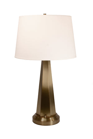 Chaplan dark antique brass cordless lamp linen shade