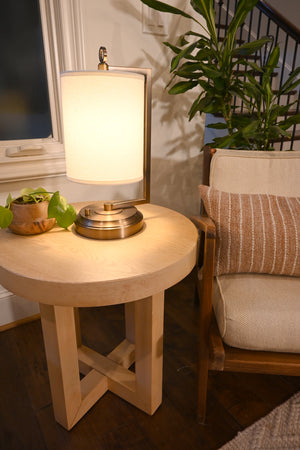 jynn brass cordless table lamp modern lantern