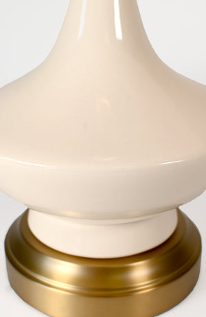 oliver eggshell ceramic on brass cordless lamp