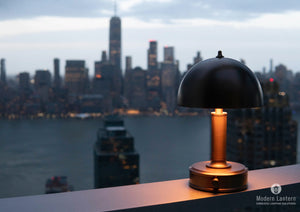 new york skyline hospitality mini lamp modern lantern
