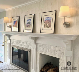 MODERN LANTERN CORDLESS WALL SCONCES installation design