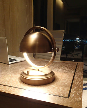 cordless task desk lamp bronze brass metal