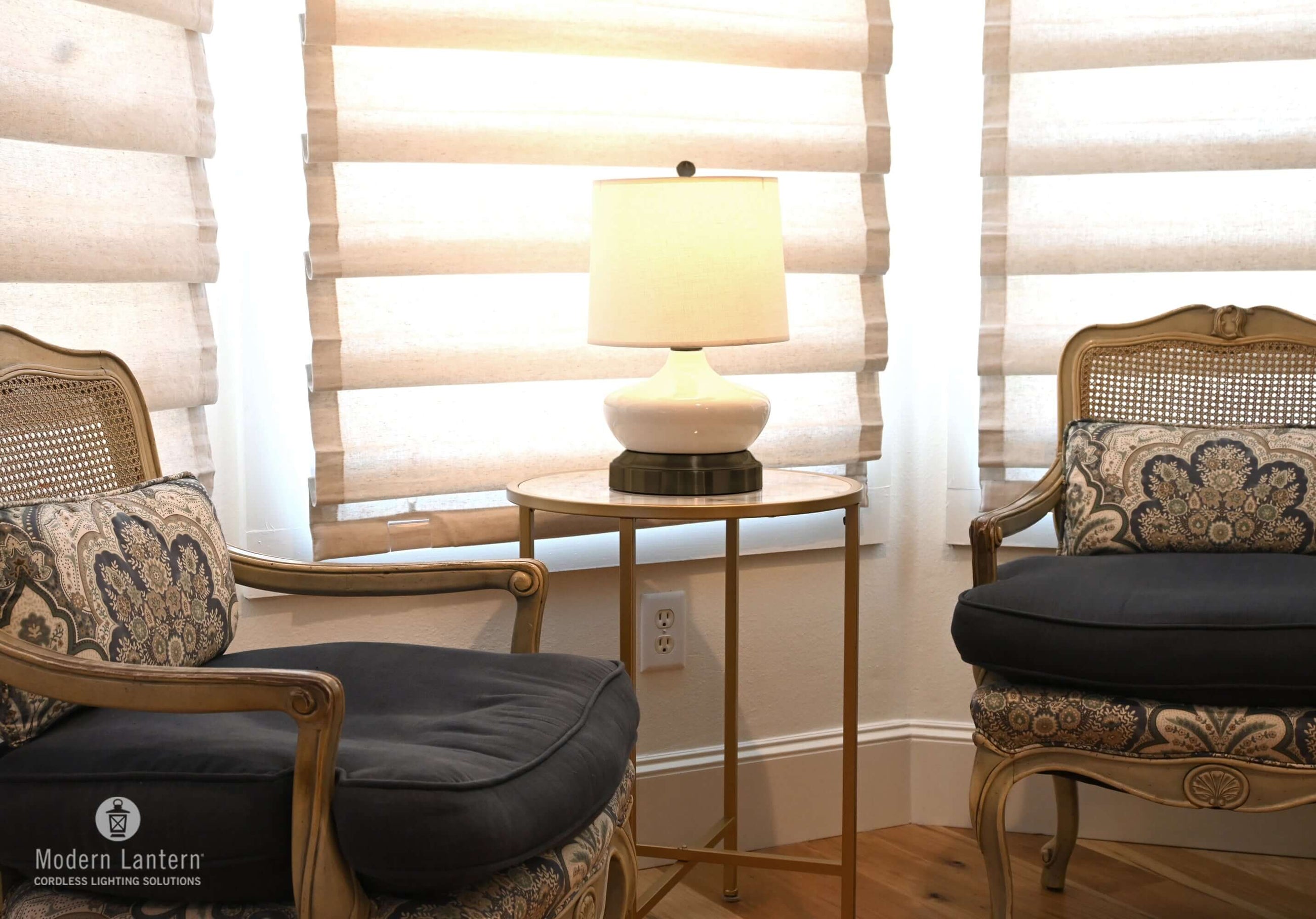 bella ivory black small cordless lamp by modern lantern