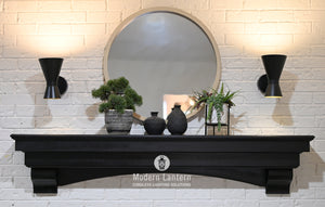 emerson black metal cordless wall lamps battery operated