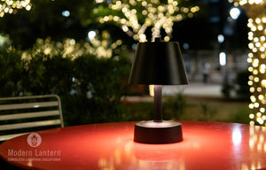 mini black indoor outdoor cordless table lamp