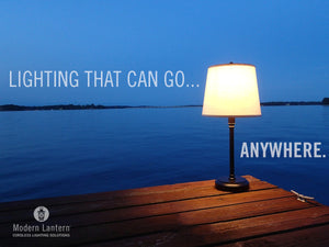 Capri Outdoor Cordless Lamp, Cordless outdoor lamp, lamp that goes anywhere