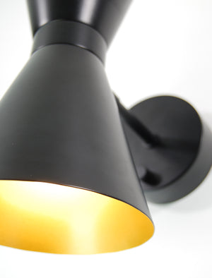 emerson black rechargeable wall lamp