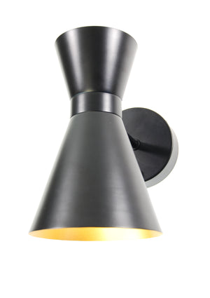 emerson black metal cordless wall sconce by modern lantern
