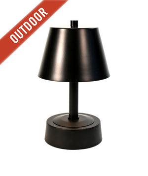 outdoor cordless mini lamp black metal by modern lantern