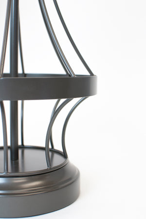 wireframe gunmetal cordless lamp by modern lantern