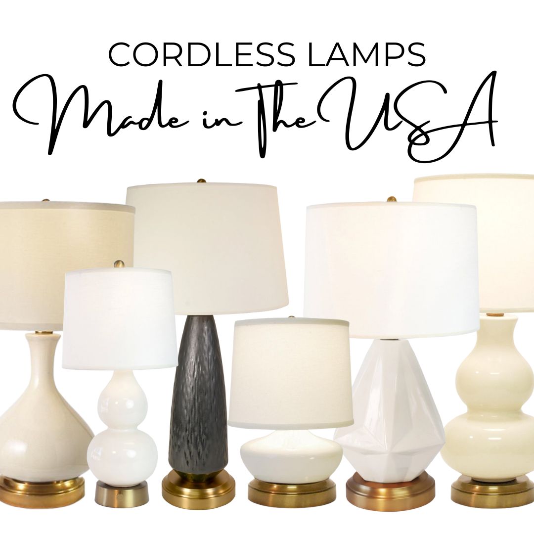 Cordless Ceramic Lamps Made in The USA