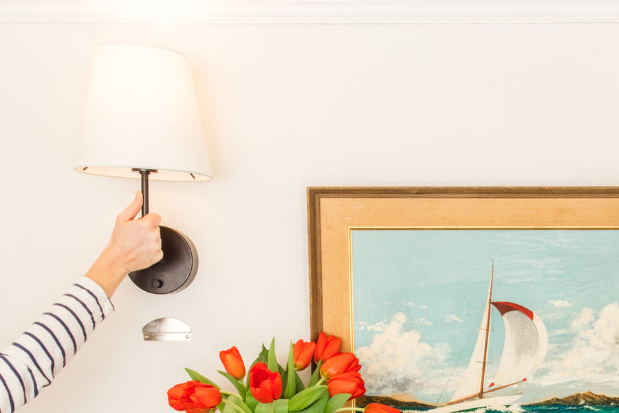 Modern Lantern Emily Cordless Rechargeable Wall Sconce in Bronze Lamp