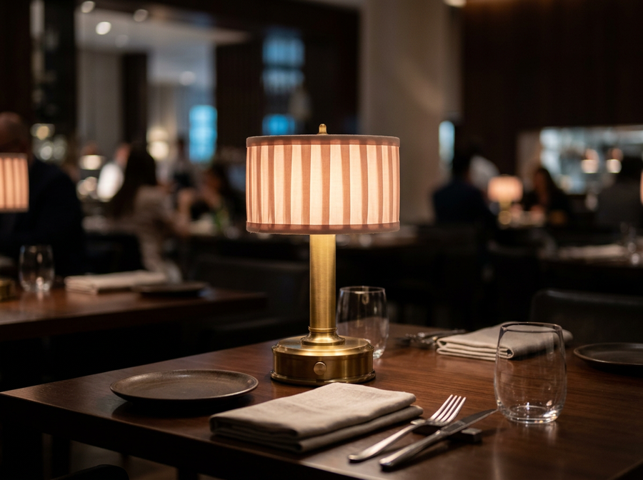 modern lantern customized look for cordless hospitality lighting design