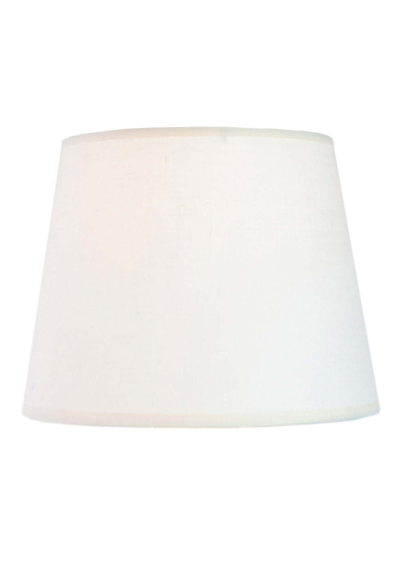 Shade: 17" off-white linen lamp shade