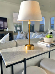cordless brass telescopic mini table lamp console table