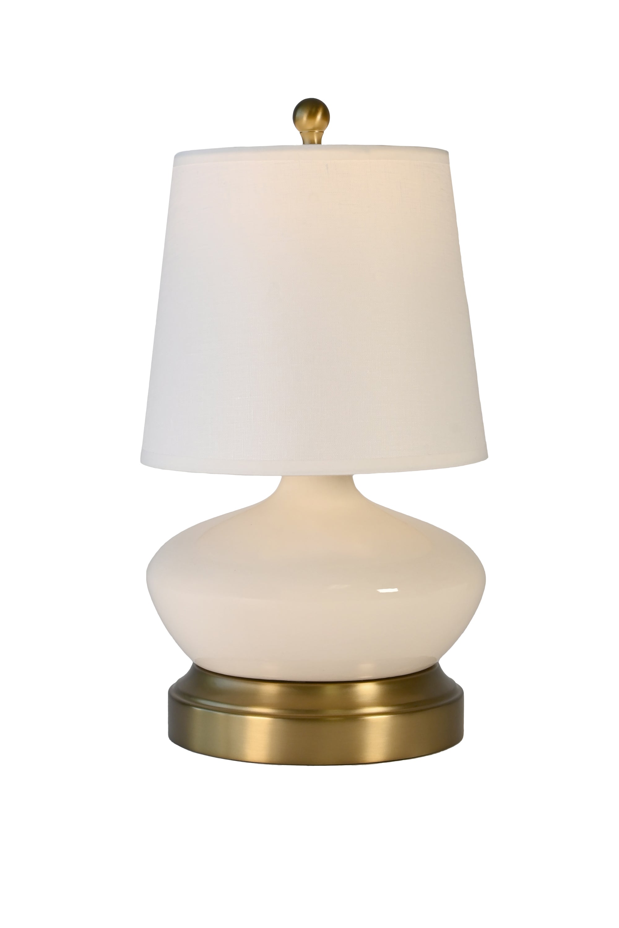 bella ivory on brass cordless lamp made in usa