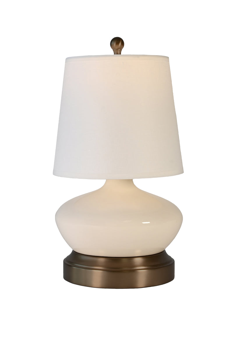 bella ivory on dark brass cordless table lamp modern lantern