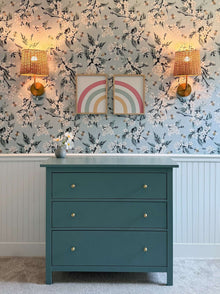 metal brass with rattan shades battery operated sconces