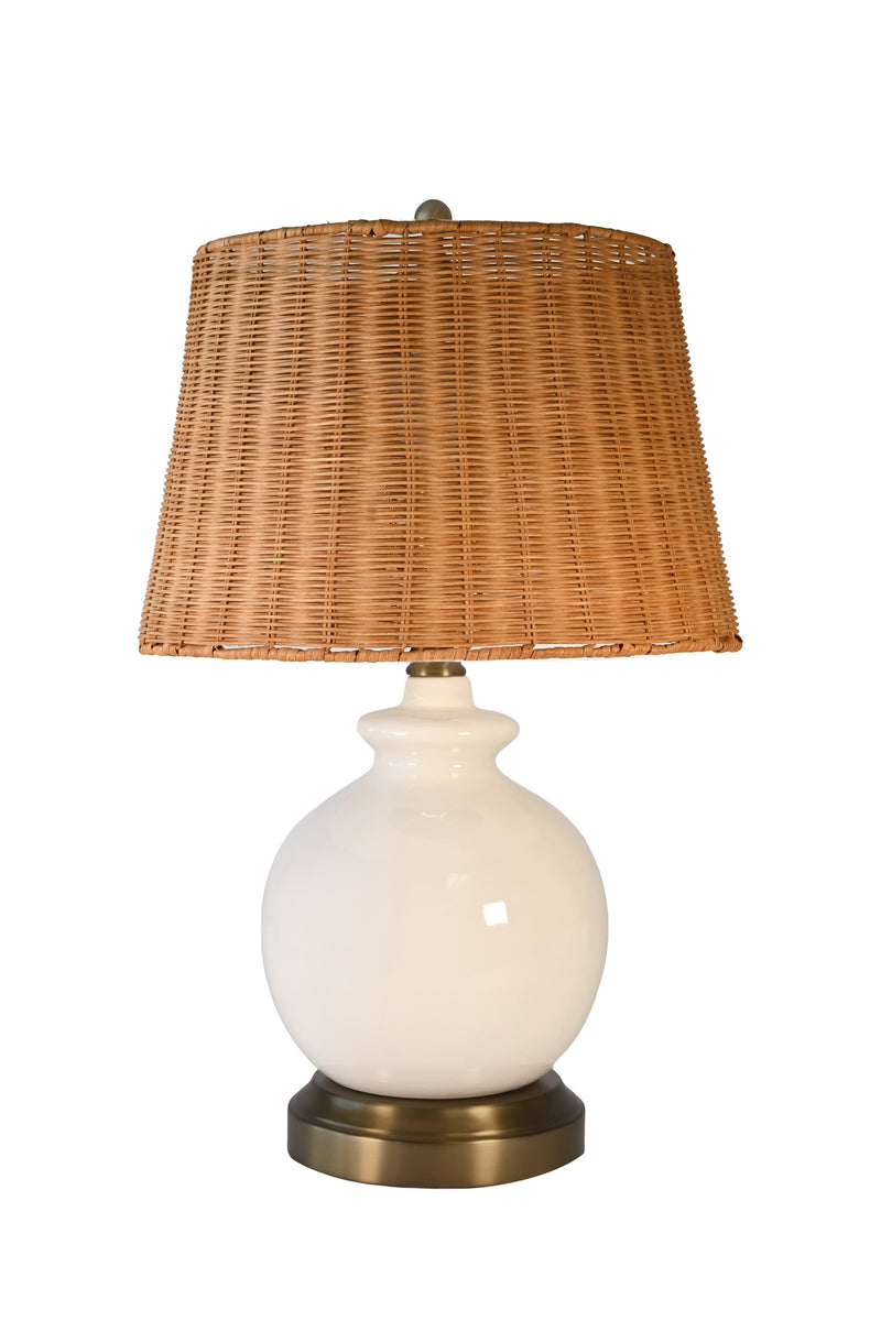 abbeygale cordless table lamp with rattan shade by modern lantern