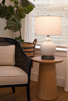 ivory on black cordless table lamp high performance full sized