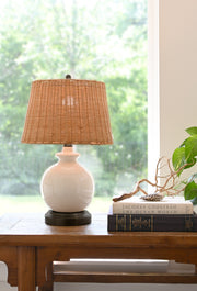 ivory ceramic decorative cordless table lamp