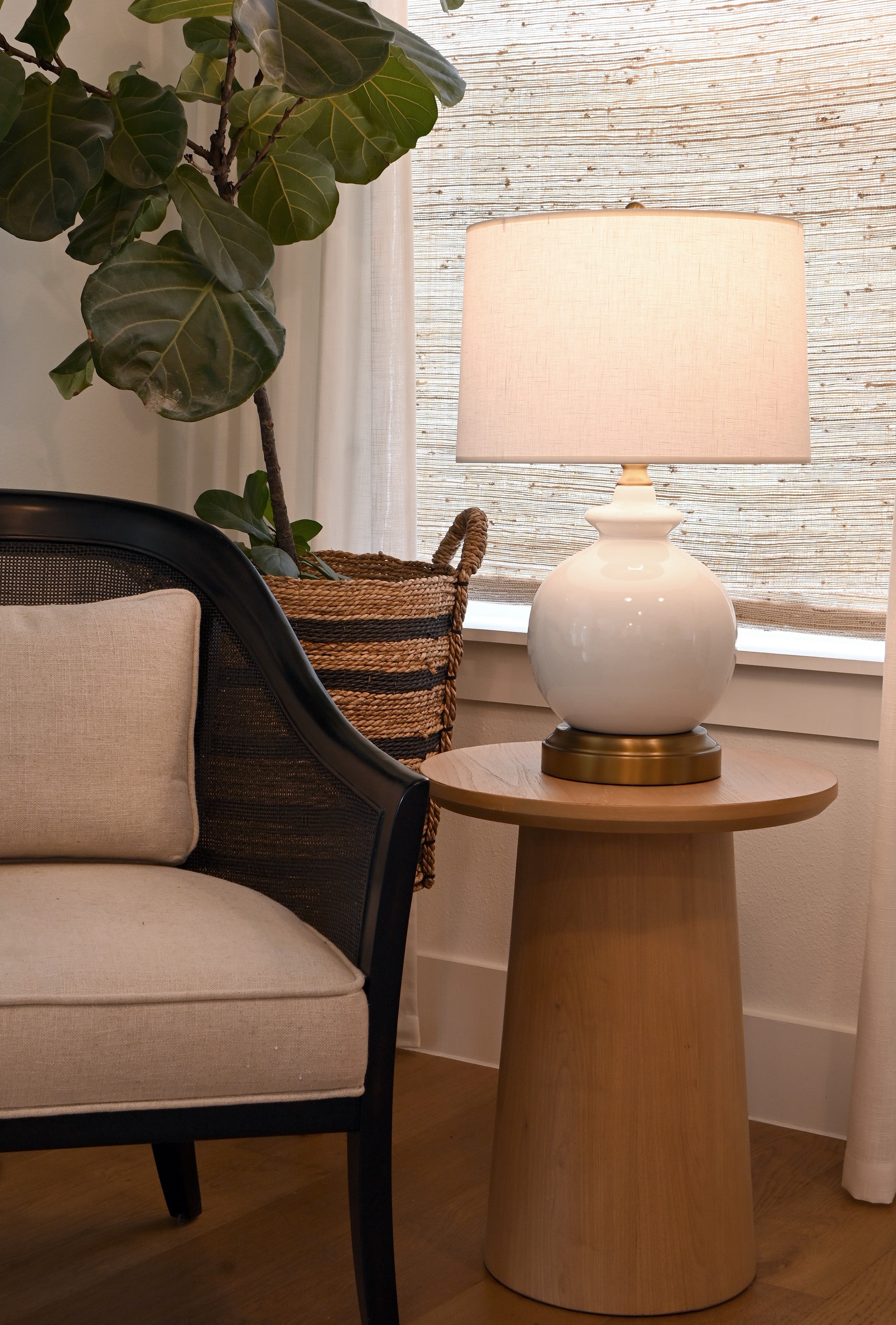 Oliver Ivory on Nickel Cordless Lamp - Made in the USA