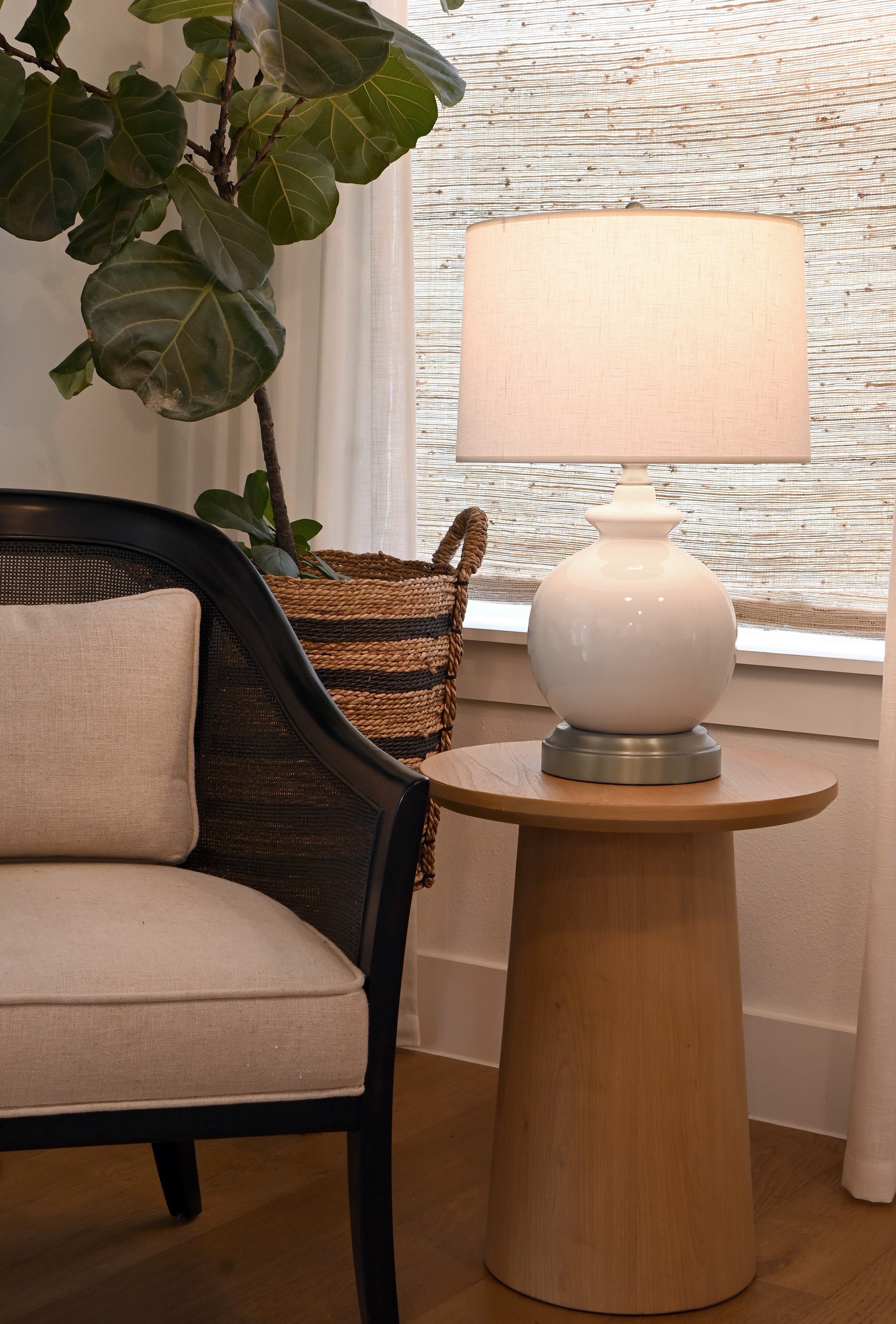 Oliver Ivory on Nickel Cordless Lamp - Made in the USA