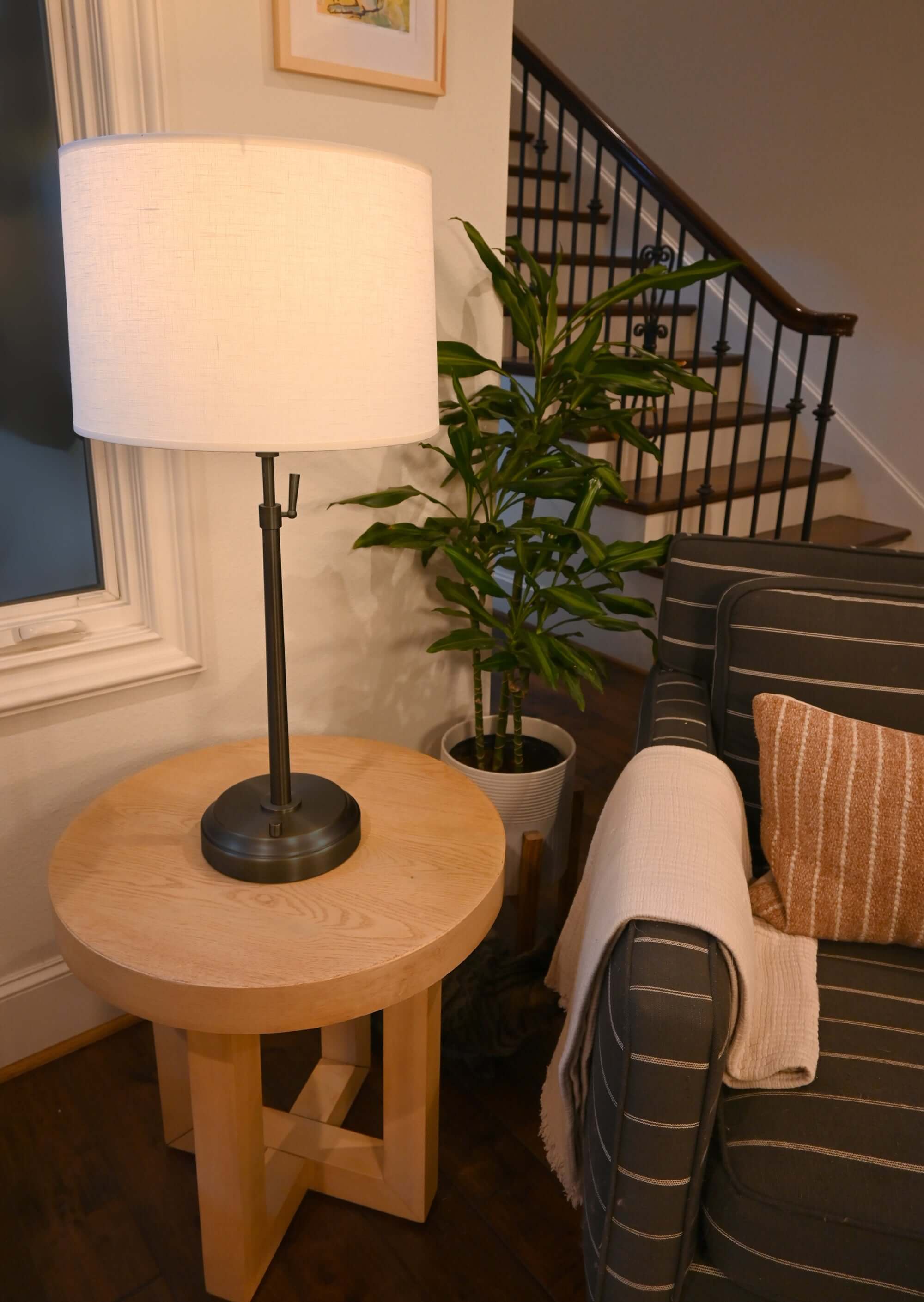 alexis cordless table lamp in black metal finish