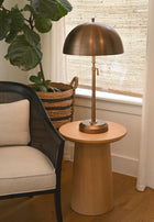 alexis cordless telescopic battery lamp with metal dome shade modern lantern