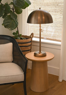 alexis cordless telescopic battery lamp with metal dome shade modern lantern