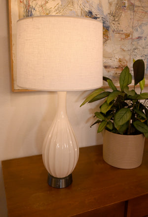 ava ivory ceramic rechargeable lamp