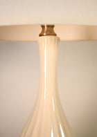 ava fluted ivory rechargeable table lamp