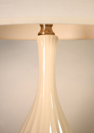 ava fluted ivory rechargeable table lamp