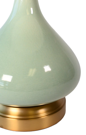 detail spa glaze on brass modern lantern