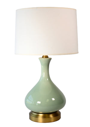 bartlett spa glaze on brass modern lantern cordless lamp