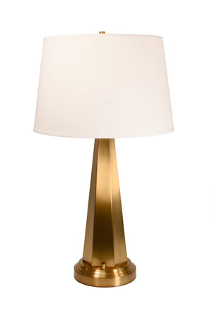 chaplan antique brass cordless table lamp with linen shade