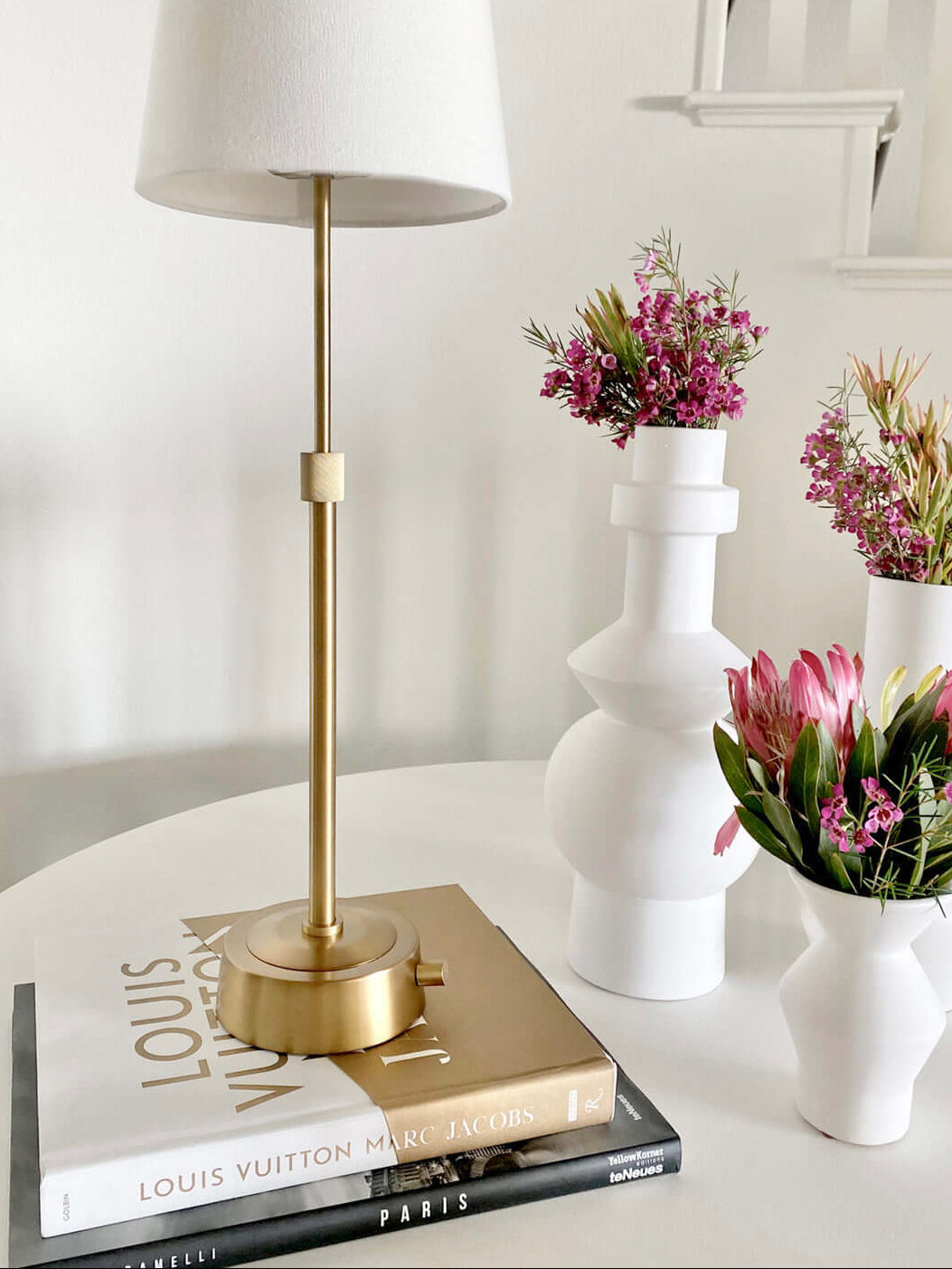 mini brass buffet cordless table lamp adjustable