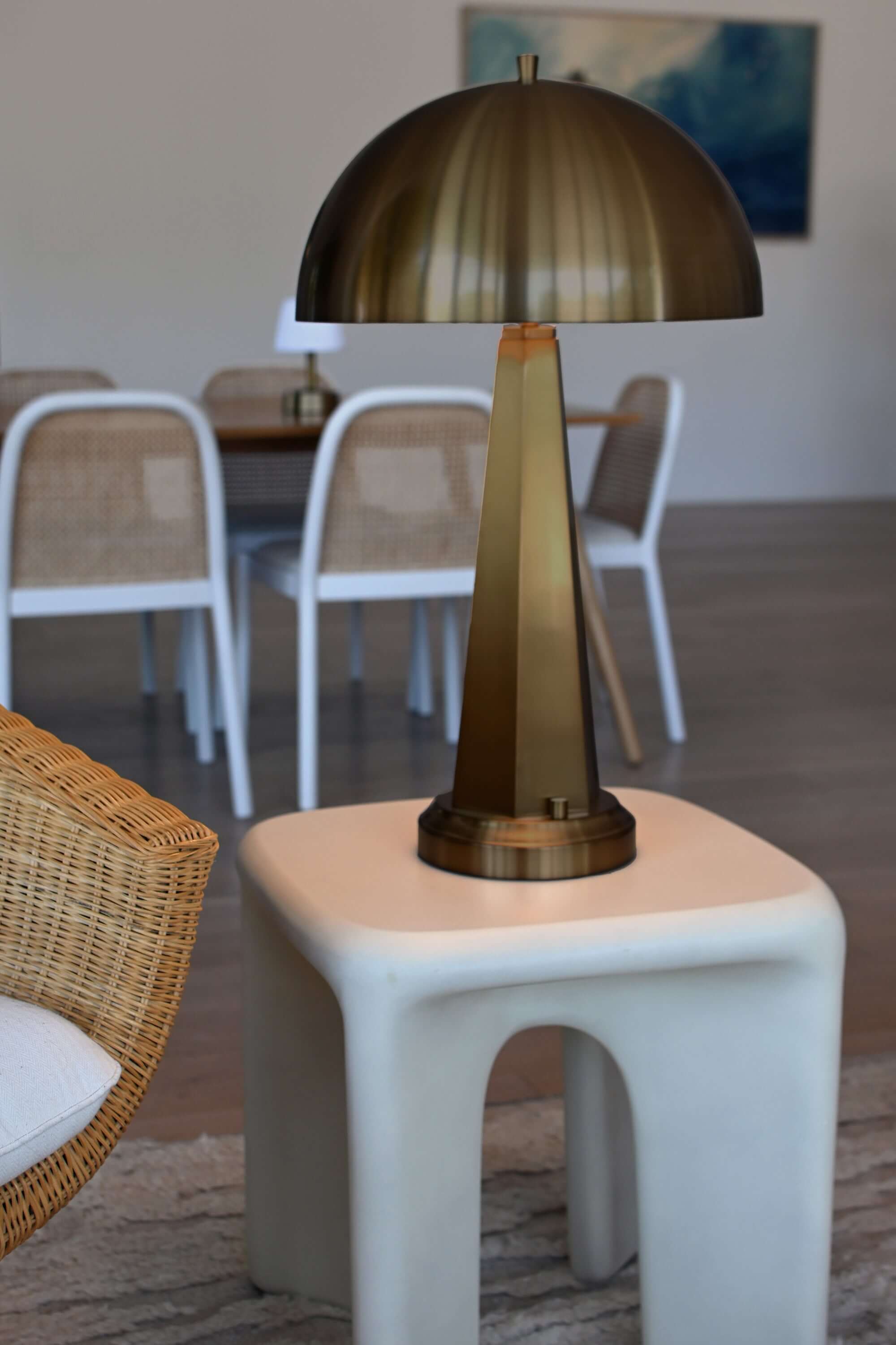 chaplan dark antique brass finish battery operated table lamp