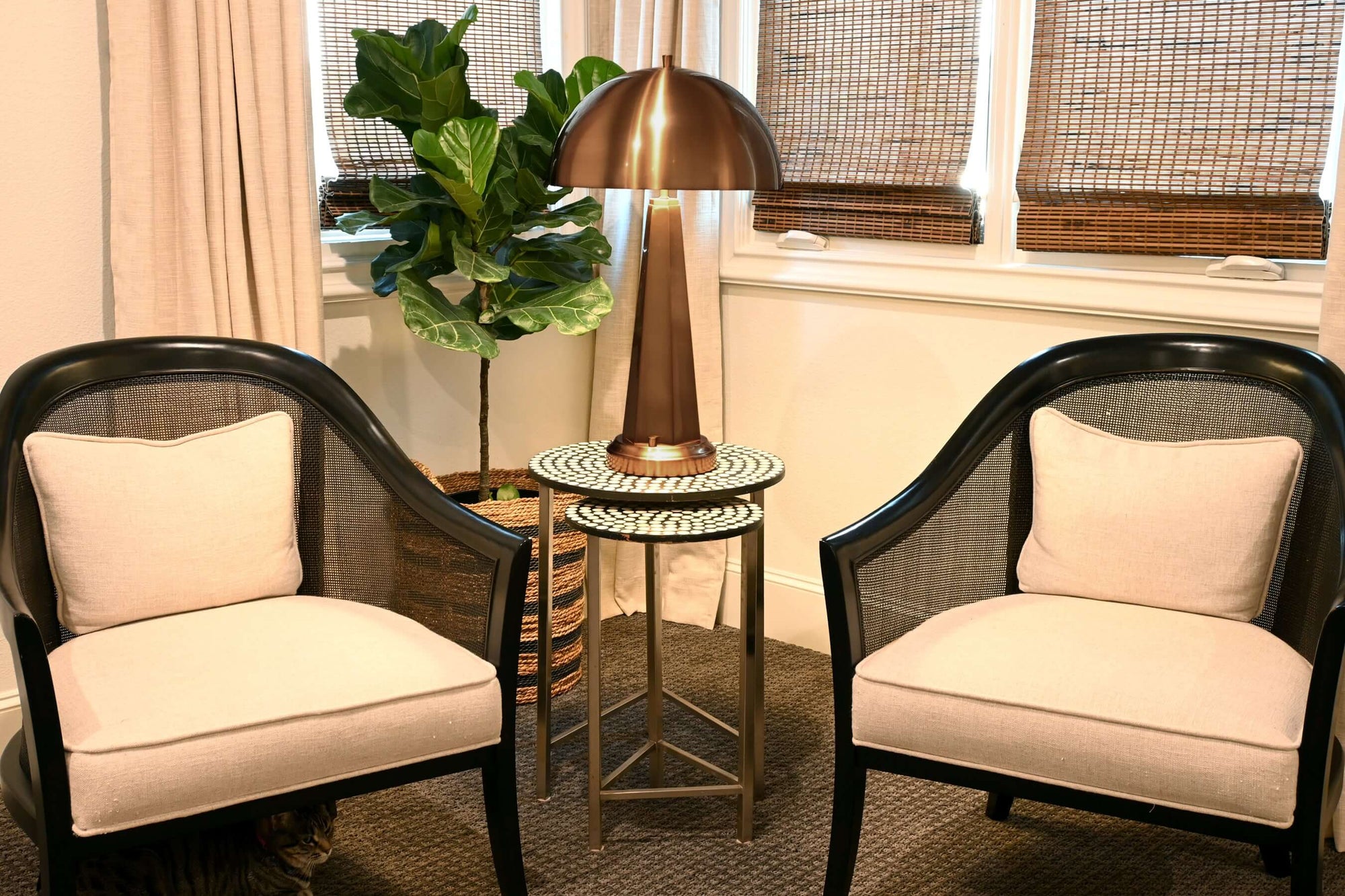 chaplan in dark antique brass all metal rechargeable lamp