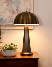 chaplan dimmable cordless battery operated lamp bronze metal