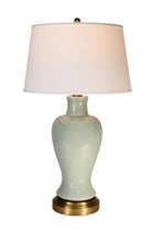 elijah celadon on brass cordless lamp made in usa by modern lantern