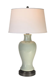 elijah celadon cordless ceramic lamp made in usa by modern lantern