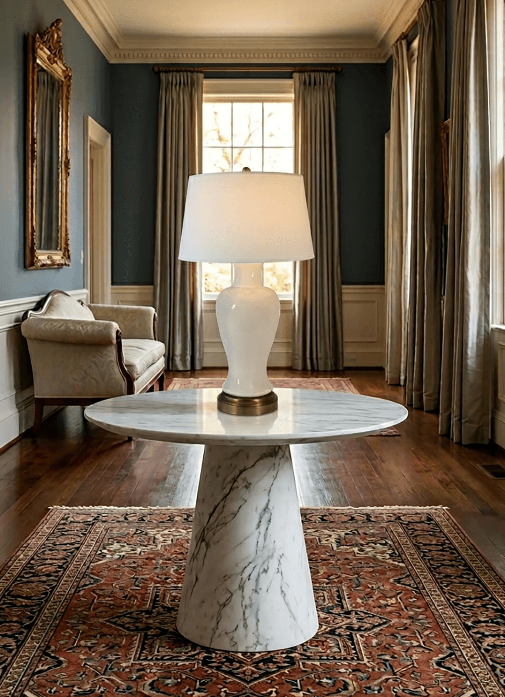 Elijah dark brass cordless table lamp traditional entry table room design