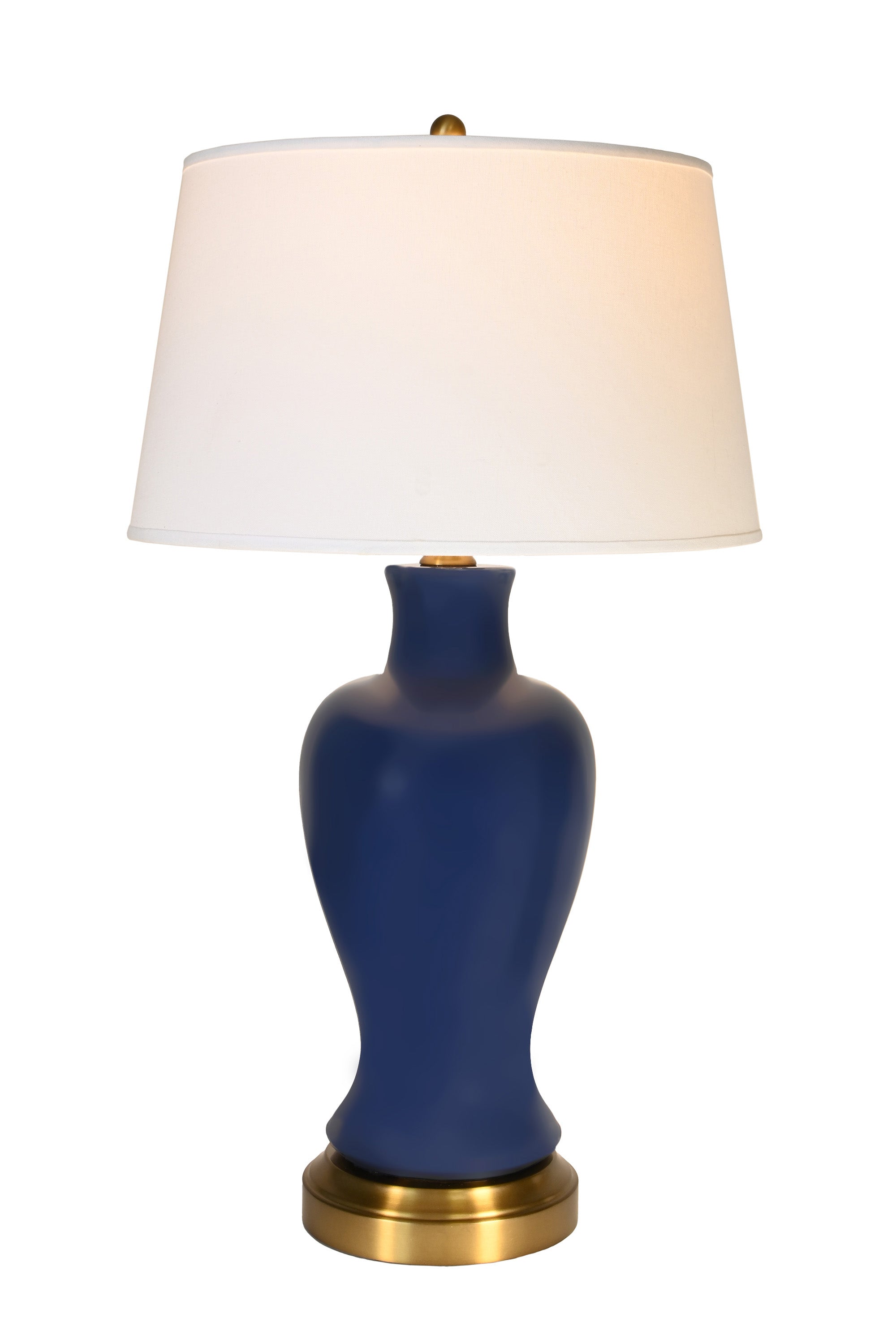 Elijah midnight blue cordless ceramic lamp made in usa by modern lantern