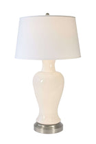 Elijah cordless table lamp ivory on nickel by modern lantern
