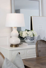 marilyn ivory dark brass designer cordless lamp